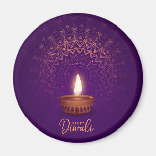 Happy Diwali - Candle lit Magnet