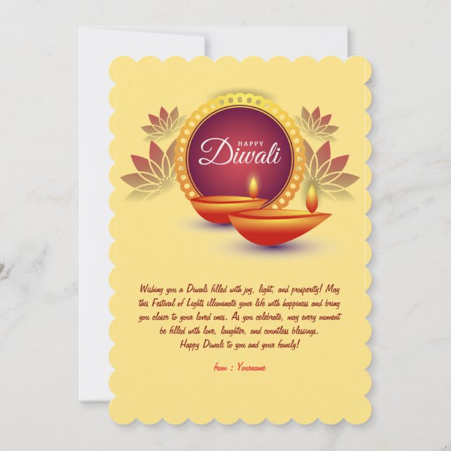 Happy Diwali card (Back)