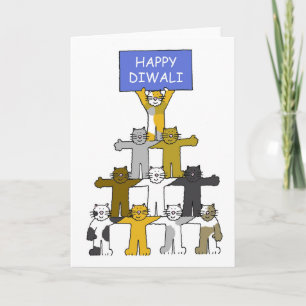 Happy Diwali Cats Card