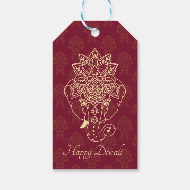 Happy Diwali. Custom text Gift Tags (Front)