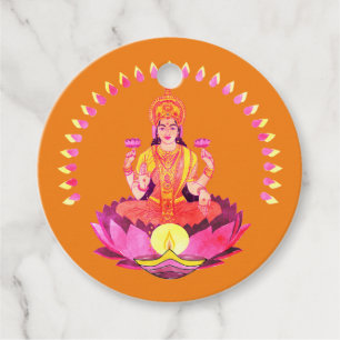 Happy Diwali - Deepalavi Lakshmi Goddess 1 Favour Tags