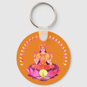 Happy Diwali - Deepalavi Lakshmi Goddess 1 Key Ring