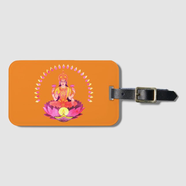 Happy Diwali - Deepalavi Lakshmi Goddess 1 Luggage Tag (Front Horizontal)