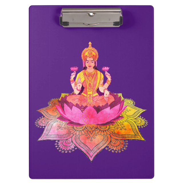 Happy Diwali - Deepalavi Lakshmi Goddess 4 Clipboard (Front)