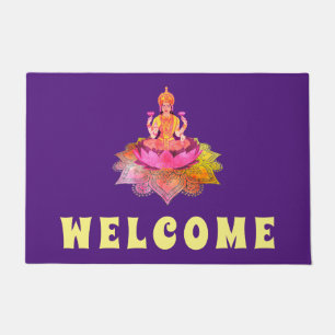 Happy Diwali - Deepalavi Lakshmi Goddess 4 Doormat