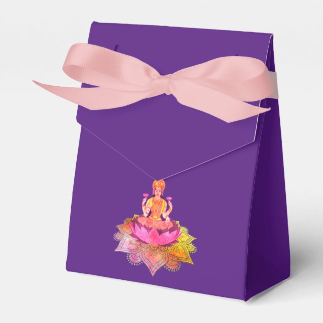 Happy Diwali - Deepalavi Lakshmi Goddess 4 Favour Box (Front Side)