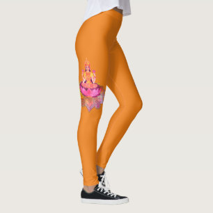 Happy Diwali - Deepalavi Lakshmi Goddess 4 Leggings