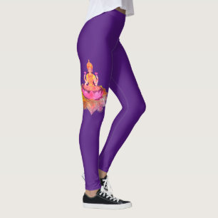 Happy Diwali - Deepalavi Lakshmi Goddess 4 Leggings