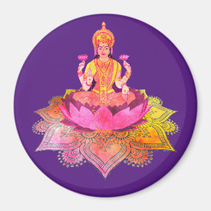 Happy Diwali - Deepalavi Lakshmi Goddess 4 Magnet