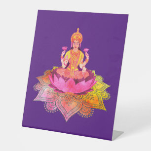 Happy Diwali - Deepalavi Lakshmi Goddess 4 Pedestal Sign