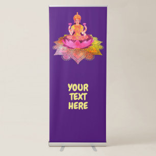 Happy Diwali - Deepalavi Lakshmi Goddess 4 Retractable Banner