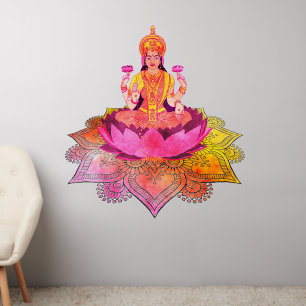 Happy Diwali - Deepalavi Lakshmi Goddess 4 Wall Decal