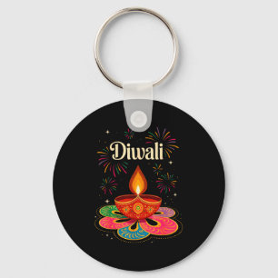 Happy Diwali Deepavali Hindu Indian Festival Of Li Key Ring