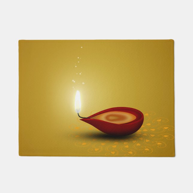 Happy Diwali Diya - Doormat (Front)