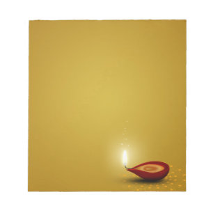 Happy Diwali Diya - Notepad