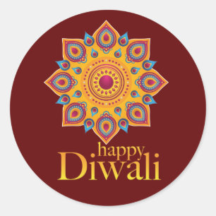 Happy Diwali Festival of Light Classic Round Sticker