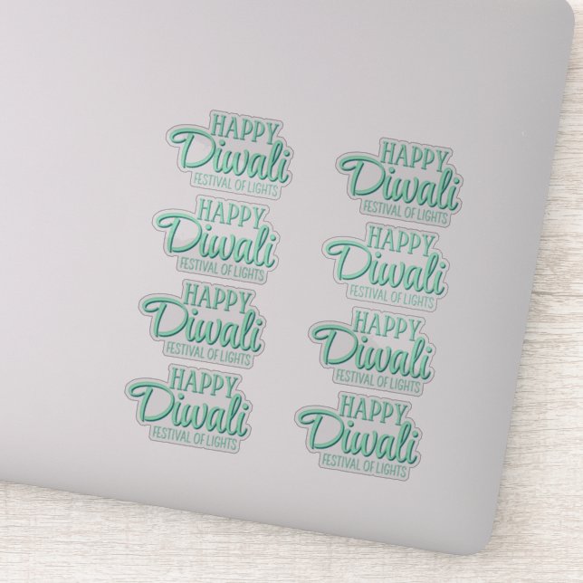 Happy Diwali Festival of Lights Aqua Deepavali (Detail)