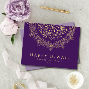 Happy Diwali Festival of Lights Celebration Holiday Postcard