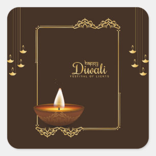 Happy Diwali - Festival of Lights Square Sticker