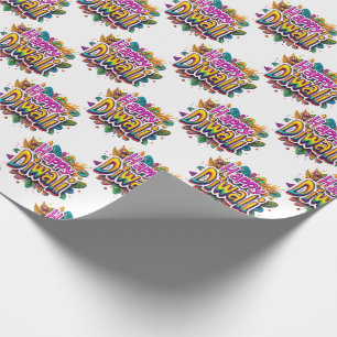 Happy Diwali Festival Shout Wrapping Paper
