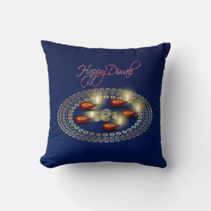 Happy Diwali Ganesha Rangoli - Pillow