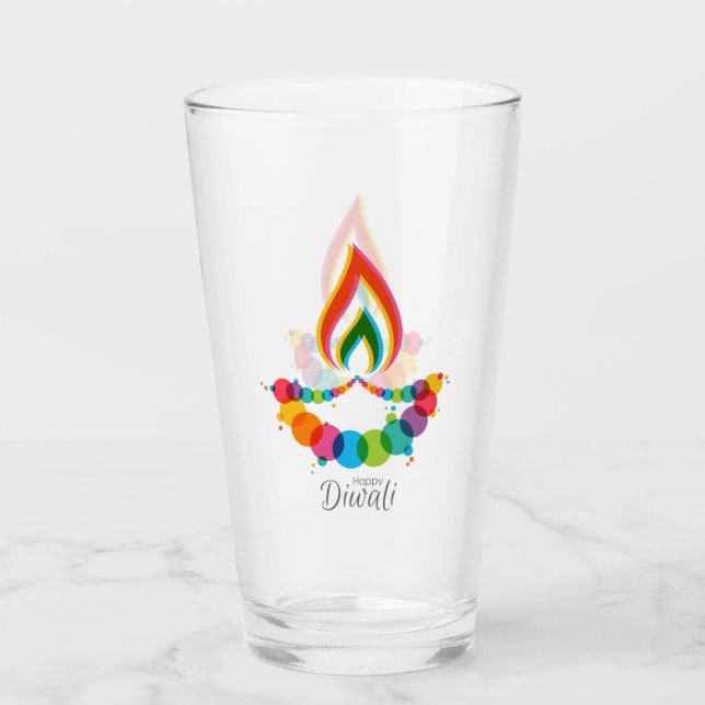 Happy Diwali Glass (Front)