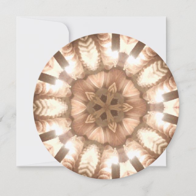 Happy Diwali Greeting Lights Custom Circle Card (Front)