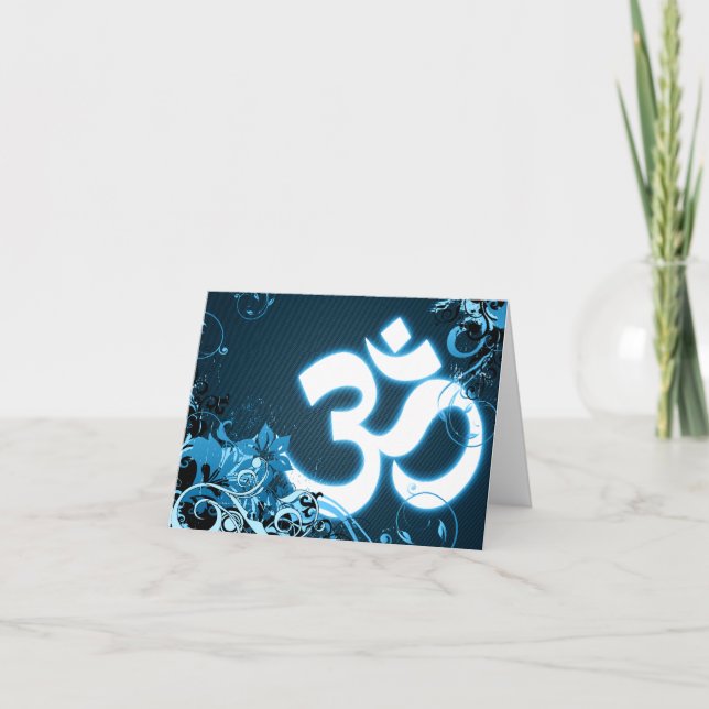 happy diwali : hi-fi om glow card (Front)