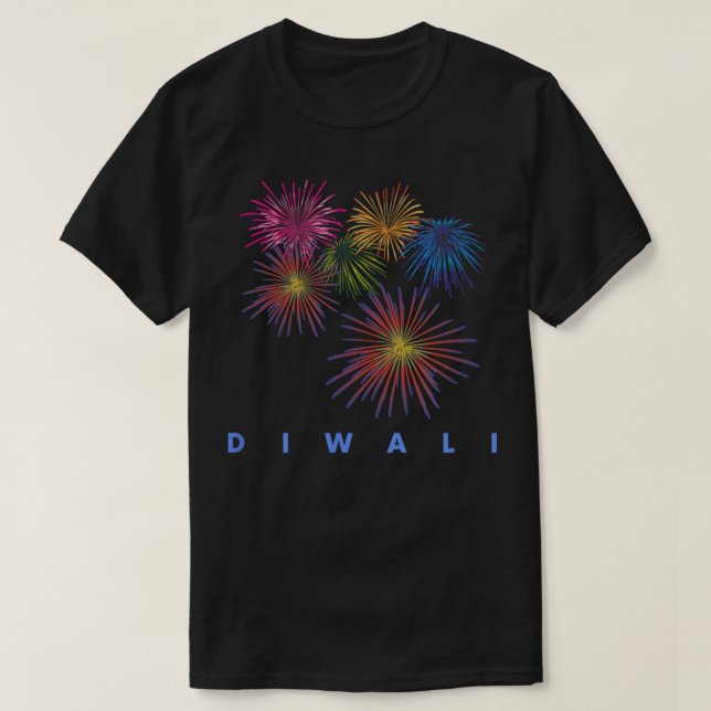 Happy Diwali Hindu Festival Of Light Fireworks  T-Shirt (Design Front)