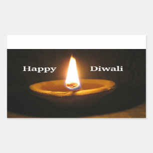 Happy Diwali Hindu Festival of Lights Rectangular Sticker