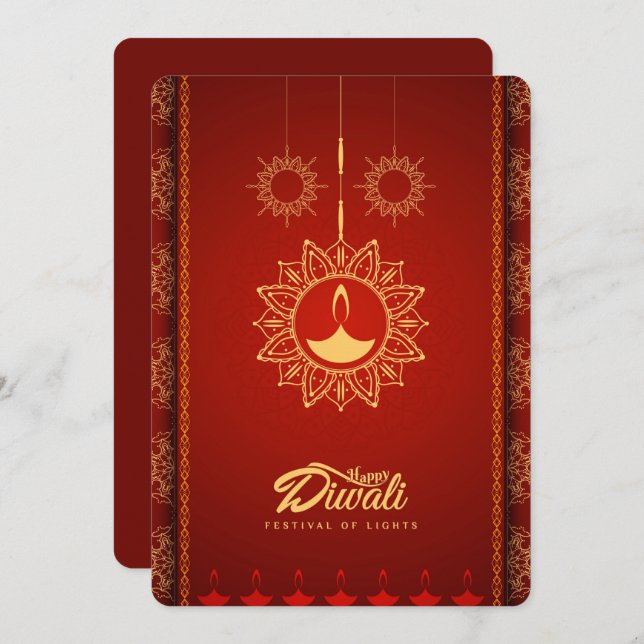 Happy Diwali Holiday Card (Front/Back)