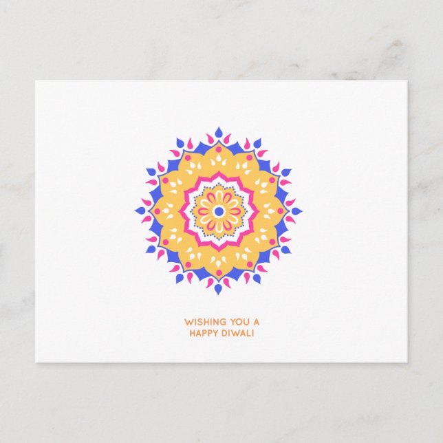 Happy Diwali Holiday Postcard (Front)
