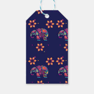 HAPPY DIWALI INDIA INDIAN ELEPHANT MANDALA  GIFT TAGS