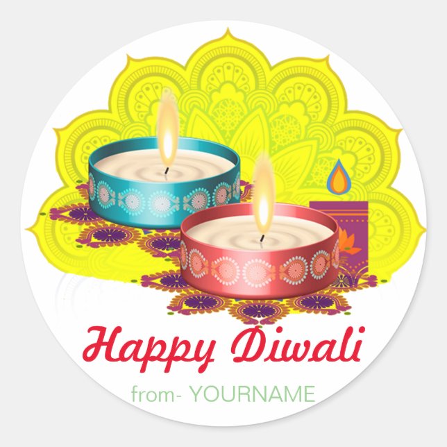 Happy Diwali label (Front)