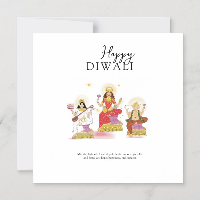 Happy diwali magnetic invitation (Front)
