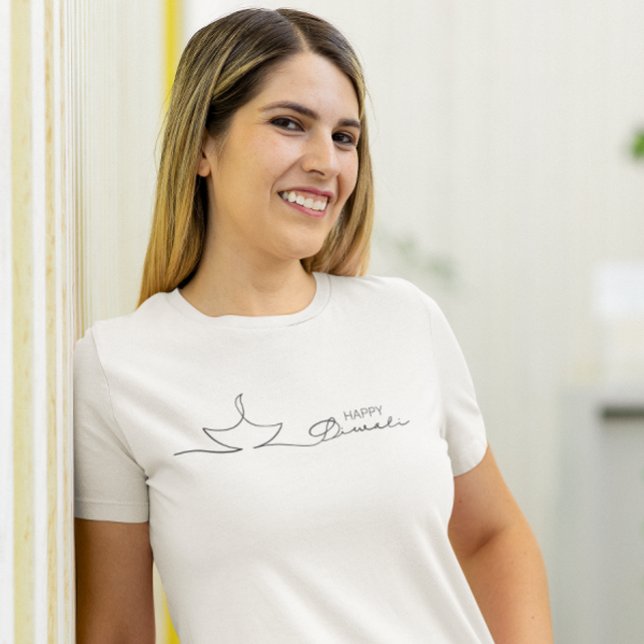 Happy Diwali minimalistic one liner T-Shirt (Creator Uploaded)