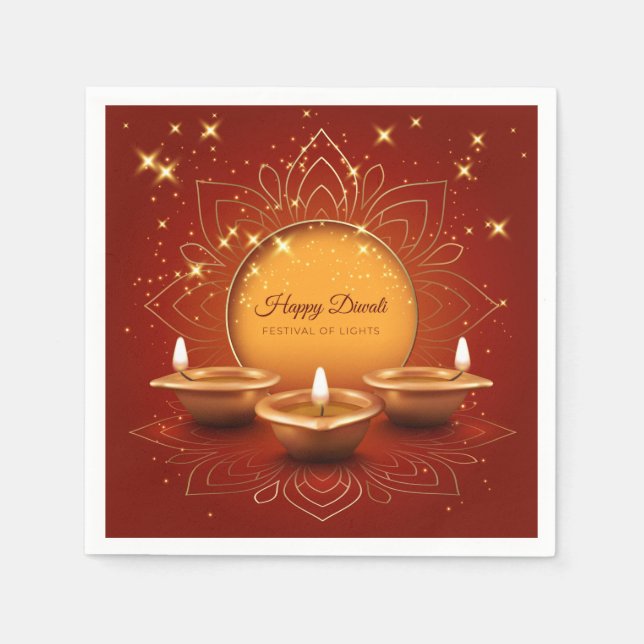 Happy Diwali  Napkin (Front)