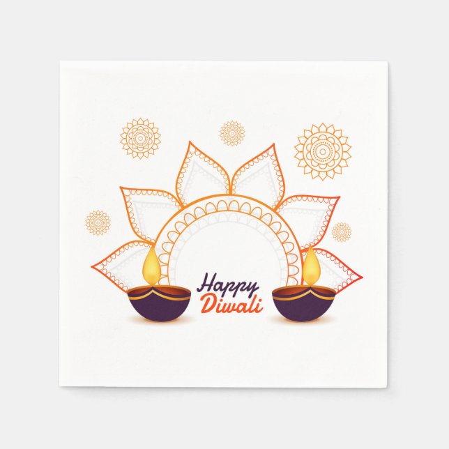 Happy Diwali Napkins (Front)