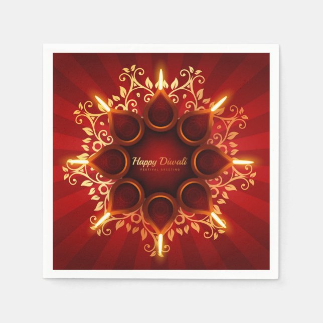 Happy Diwali Napkins (Front)