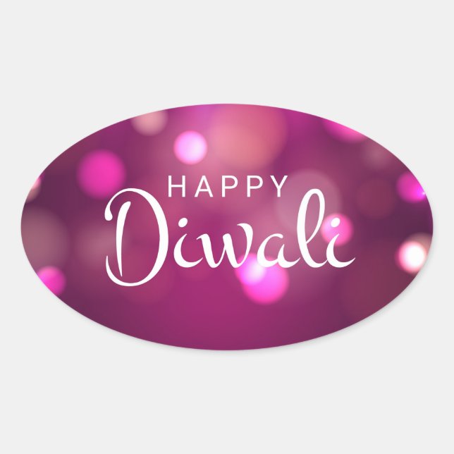 Happy Diwali  Oval Sticker (Front)