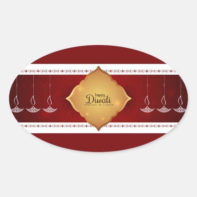 Happy Diwali    Oval Sticker (Front)