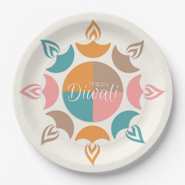Happy Diwali  Paper Plate (Front)