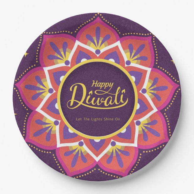 Happy Diwali  Paper Plate (Front)
