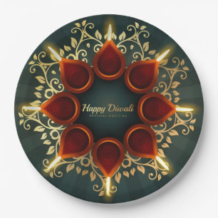 Happy Diwali  Paper Plate