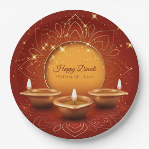Happy Diwali  Paper Plate