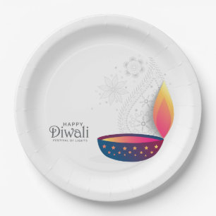Happy Diwali Paper Plate