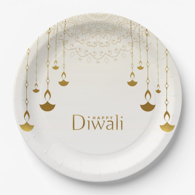 Happy Diwali  Paper Plate (Front)