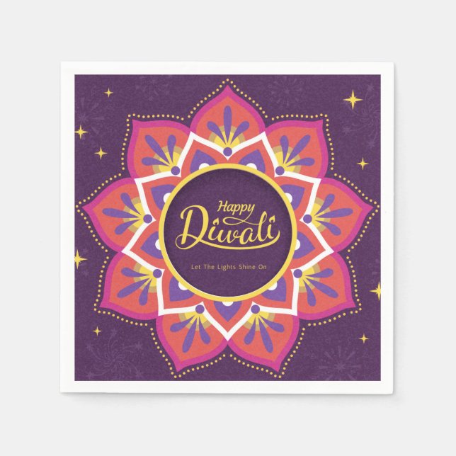 Happy Diwali  Paper Plate Napkin (Front)