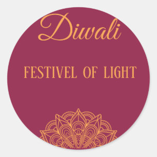 Happy Diwali Party Classic Round Sticker