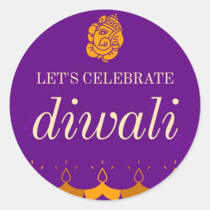 HAPPY DIWALI PARTY CLASSIC ROUND STICKER